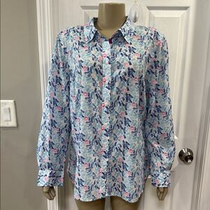 TALBOTS FLORAL SHIRT.